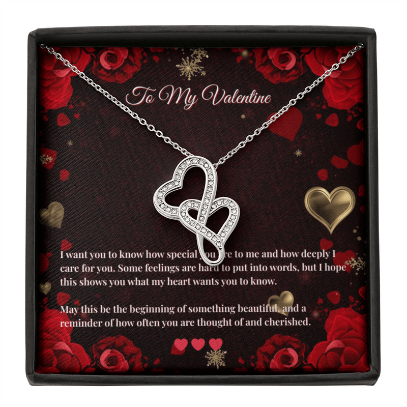 Heart-to-Heart Pendant Necklace  |  Valentine’s Day Card #1