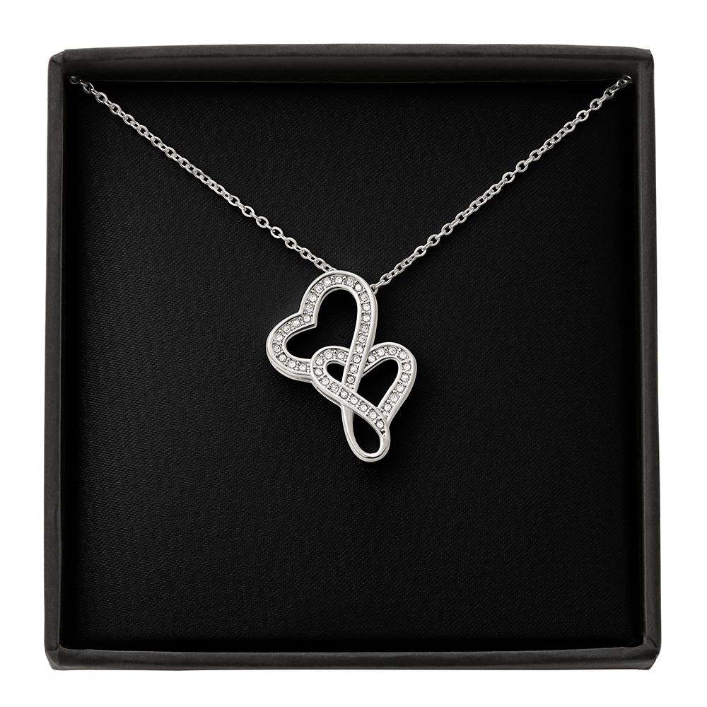 Heart-to-Heart Pendant Necklace  |  Plain Black Backing