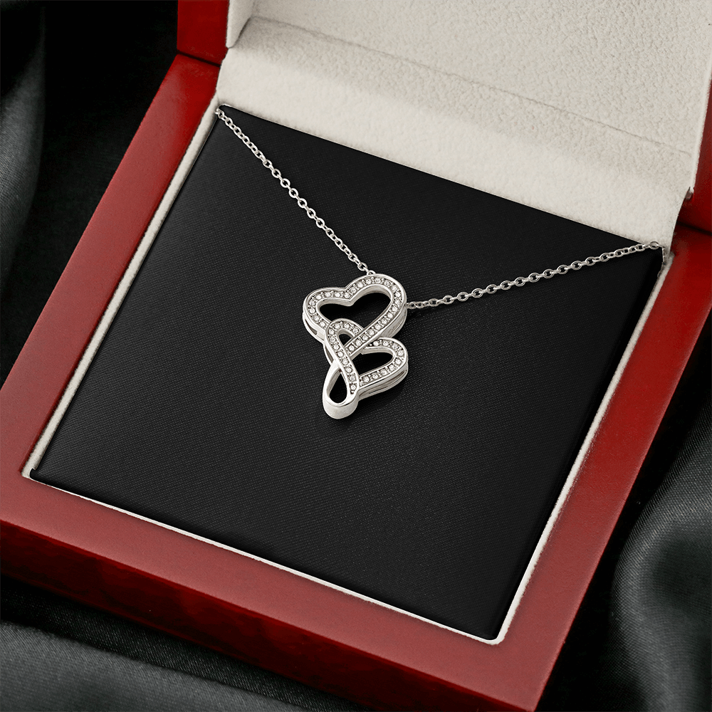 Heart-to-Heart Pendant Necklace | Plain Black Backing