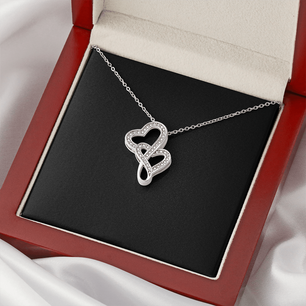 Heart-to-Heart Pendant Necklace | Plain Black Backing