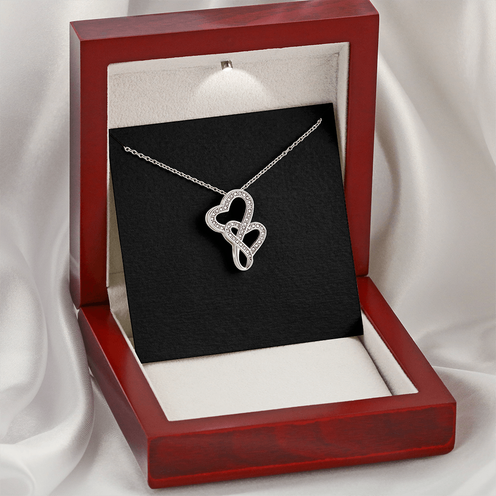 Heart-to-Heart Pendant Necklace  |  Plain Black Backing