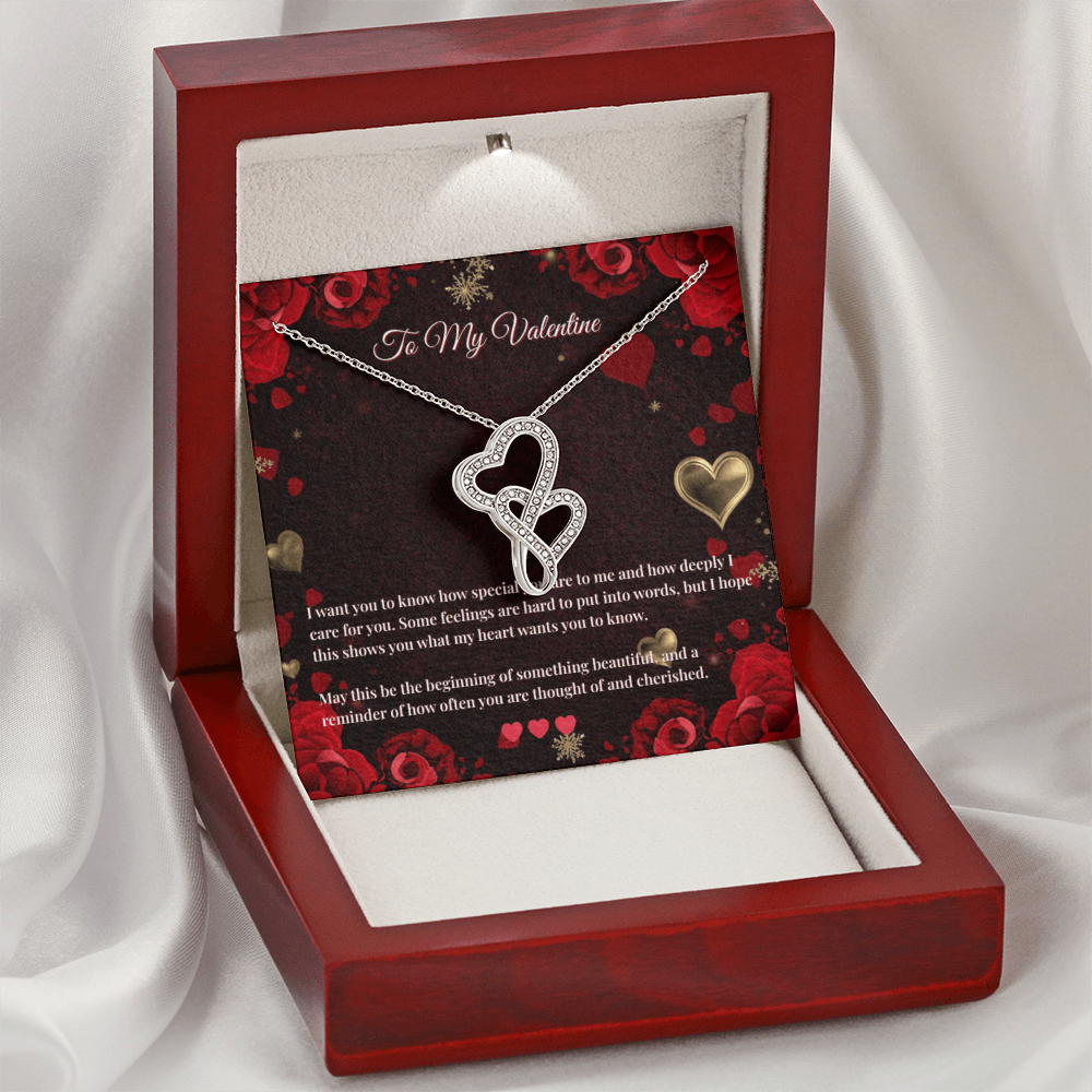 Heart-to-Heart Pendant Necklace  |  Valentine’s Day Card #1