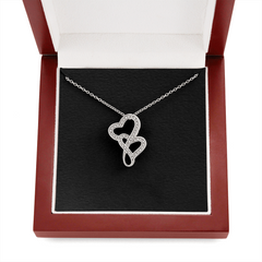 Heart-to-Heart Pendant Necklace | Plain Black Backing