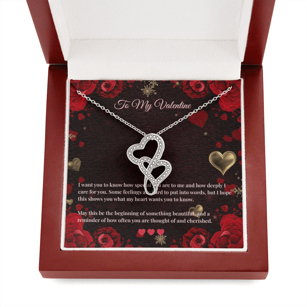 Heart-to-Heart Pendant Necklace  |  Valentine’s Day Card #1