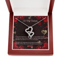 Heart-to-Heart Pendant Necklace  |  Valentine’s Day Card #1