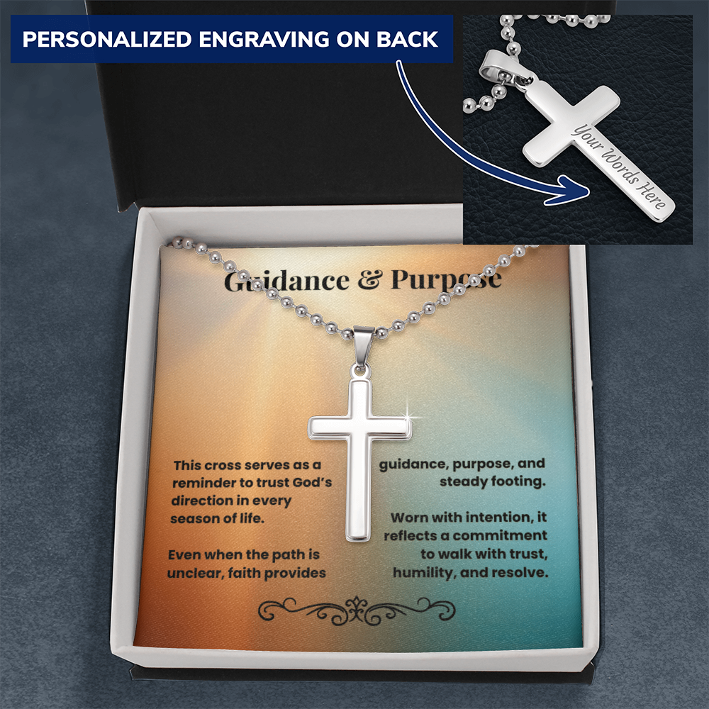 Cross Necklace Personalized with Ball Chain | Guidance & Purpose