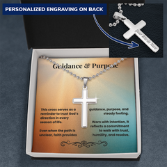 Personalized Cross Necklace with Ball Chain | Guidance & Purpose