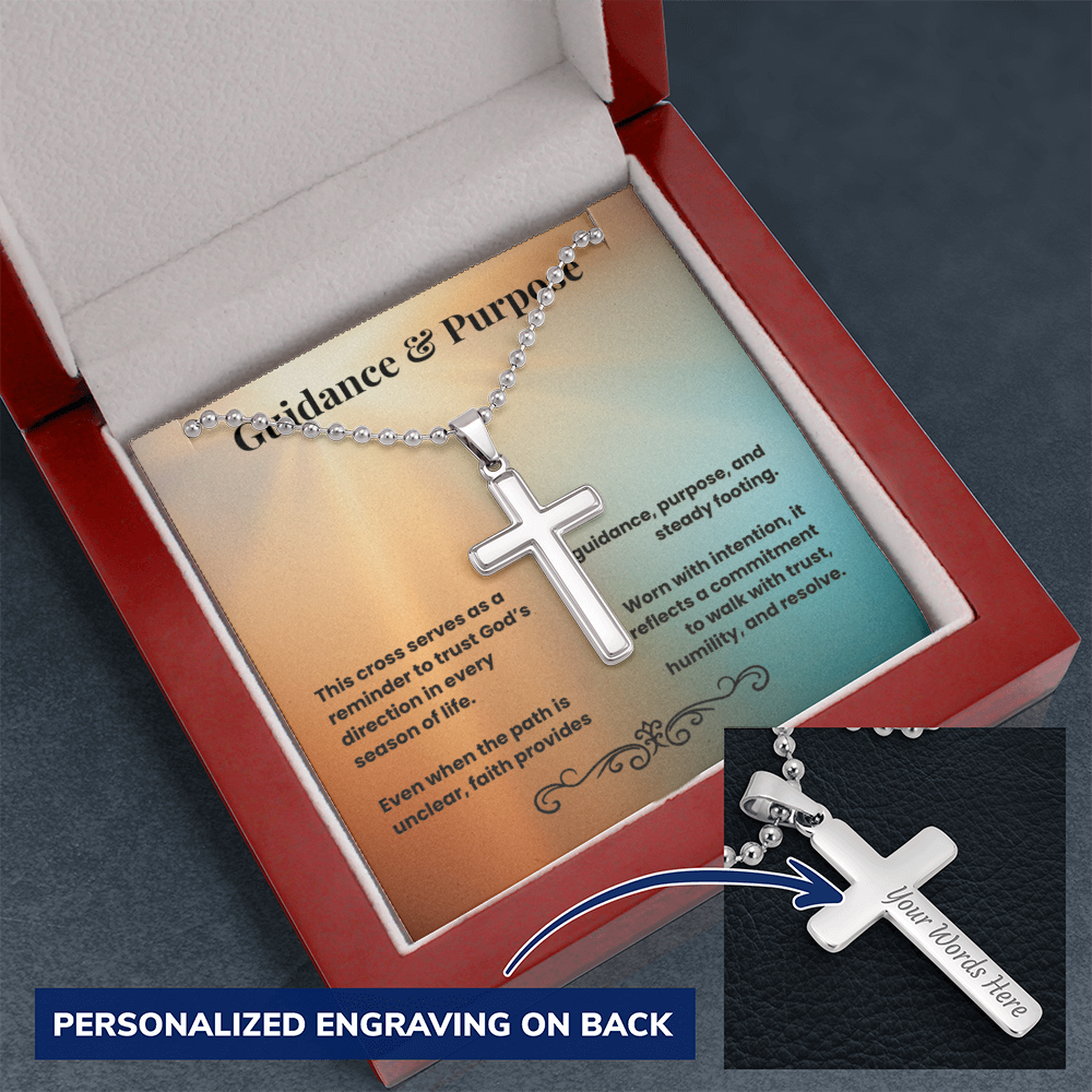 Cross Necklace Personalized with Ball Chain | Guidance & Purpose