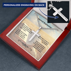 Personalized Cross Necklace with Ball Chain | Sacred Beginning