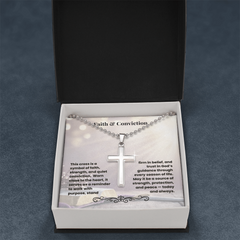 Artisan Cross Necklace with Ball Chain | Faith & Conviction
