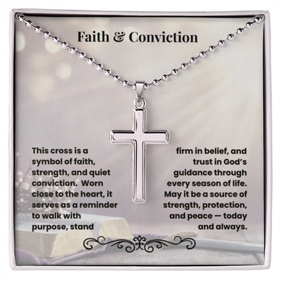 Artisan Cross Necklace with Ball Chain | Faith & Conviction