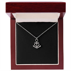 Anchor Necklace | Plain Black Backing