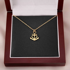 Anchor Necklace | Plain Black Backing