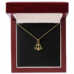 Anchor Necklace | Plain Black Backing