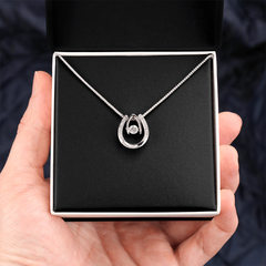 LUCKY IN LOVE NECKLACE | PLAIN BLACK BACKING