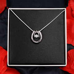 LUCKY IN LOVE NECKLACE | PLAIN BLACK BACKING