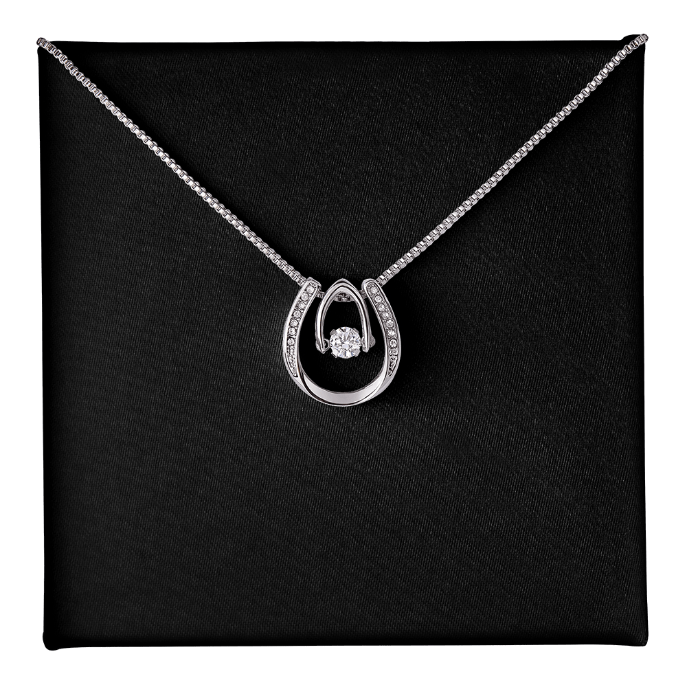 LUCKY IN LOVE NECKLACE | PLAIN BLACK BACKING