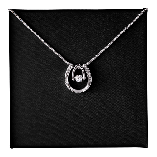 LUCKY IN LOVE NECKLACE | PLAIN BLACK BACKING