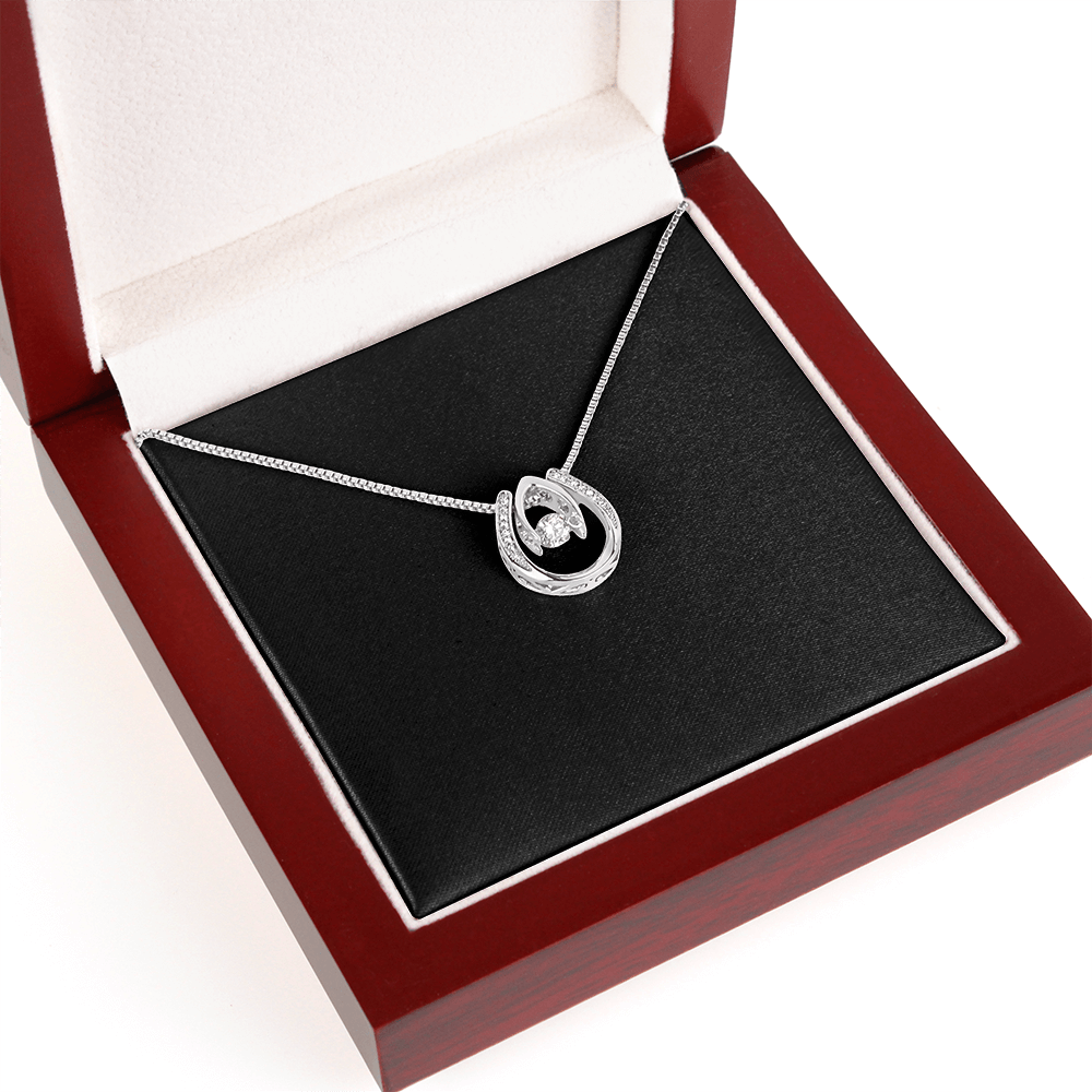 LUCKY IN LOVE NECKLACE | PLAIN BLACK BACKING