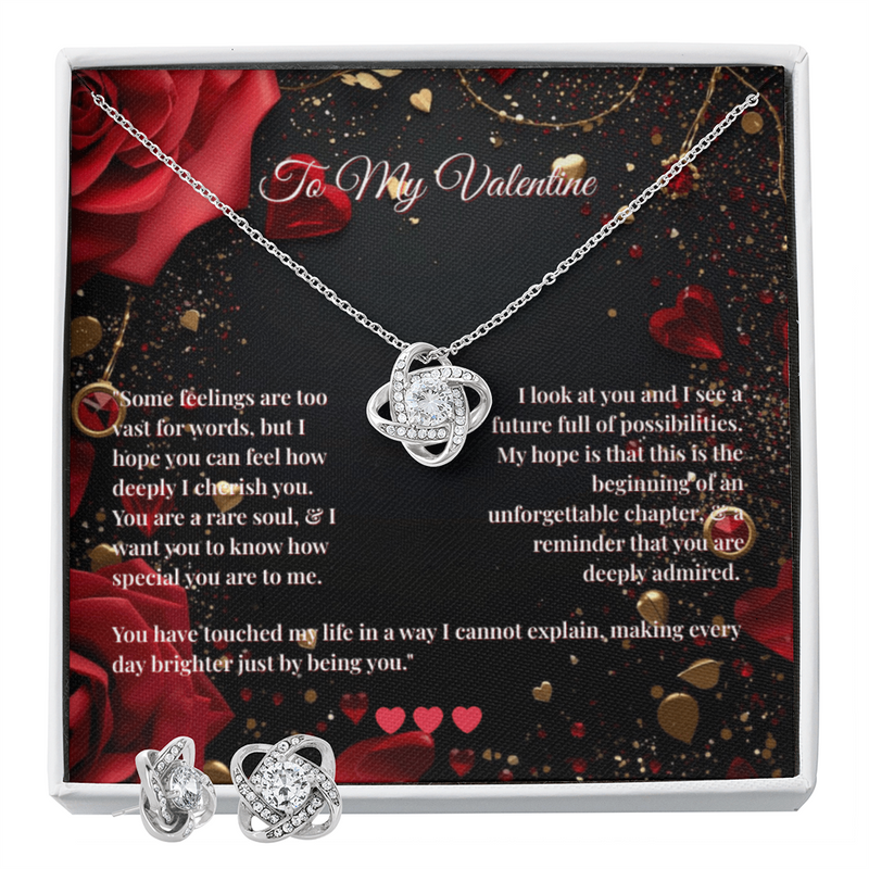Love Knot Necklace and Earring SET | To My Valentine Card #2
