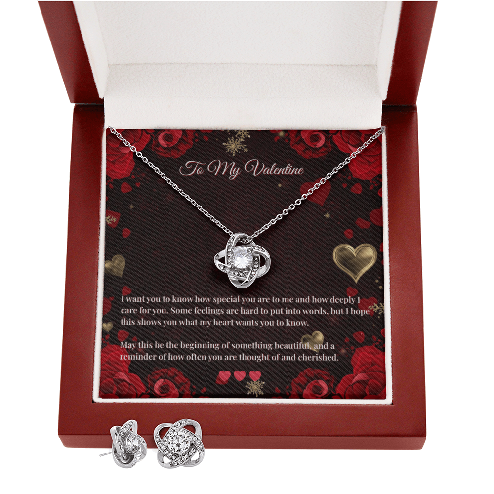 Love Knot Necklace and Earring SET  |  To My Valentine Card #1