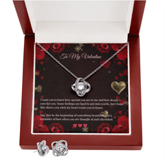 Love Knot Necklace and Earring SET  |  To My Valentine Card #1