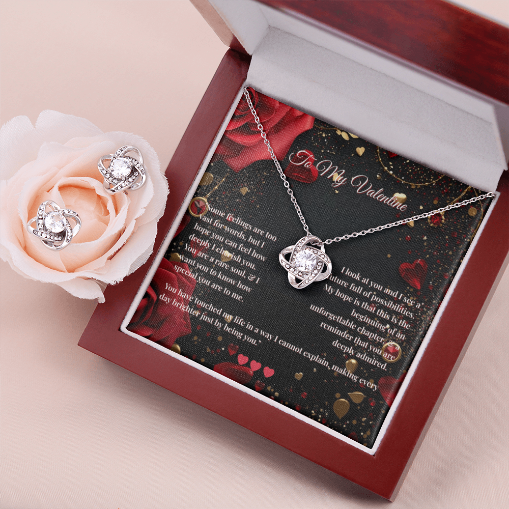 Love Knot Necklace and Earring SET | To My Valentine Card #2