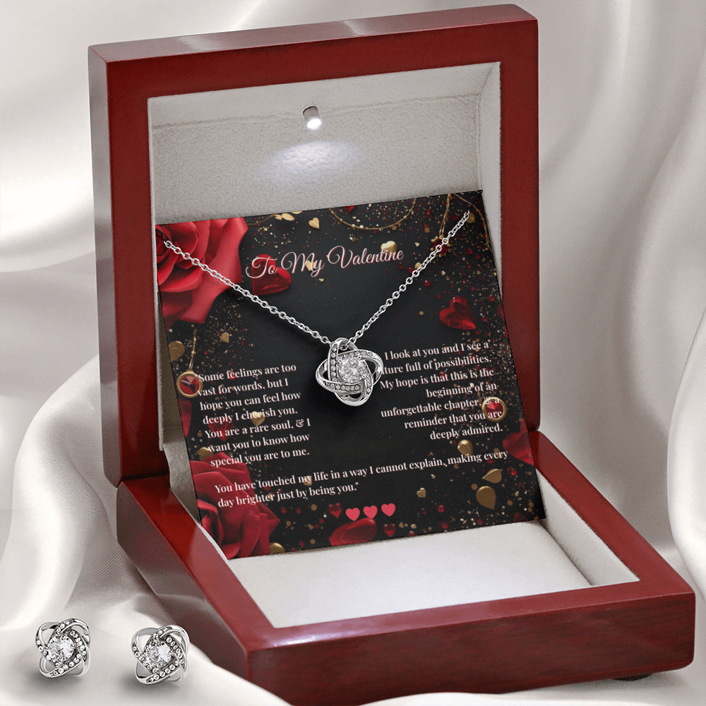 Love Knot Necklace and Earring SET | To My Valentine Card #2
