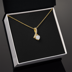 Alluring Beauty Necklace | Plain Black Backing