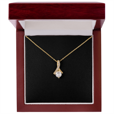 Alluring Beauty Necklace | Plain Black Backing