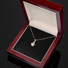 Alluring Beauty Necklace | Plain Black Backing