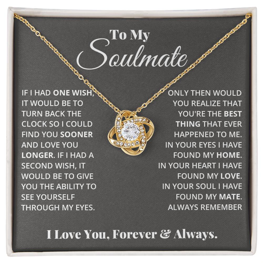 Love Knot Necklace - To My Soulmate