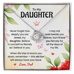 Love Knot Necklace | To My Daughter – Love Dad