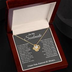 Love Knot Necklace - To My Soulmate