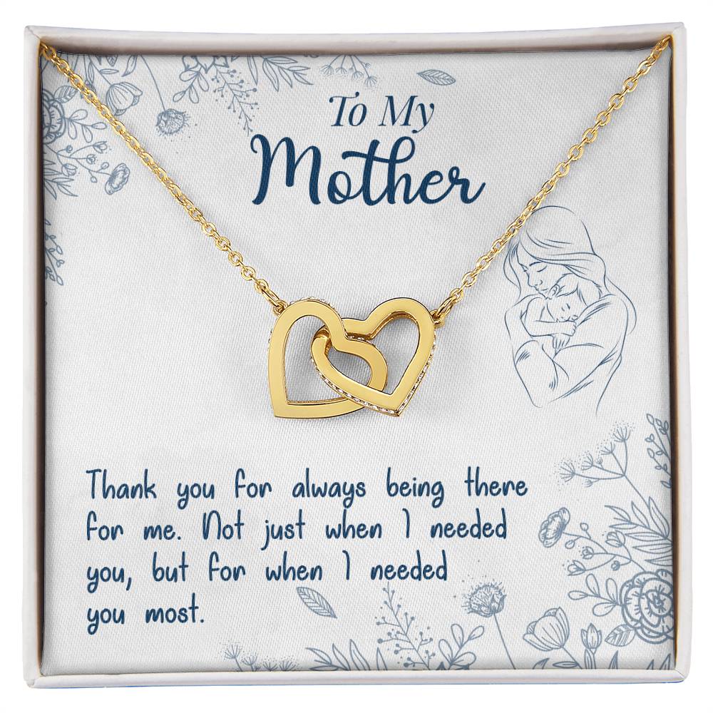 Interlocking Hearts Necklace - Thank You For Always Being There