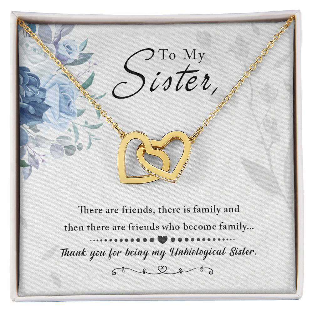 Interlocking Hearts Necklace - To My Sister