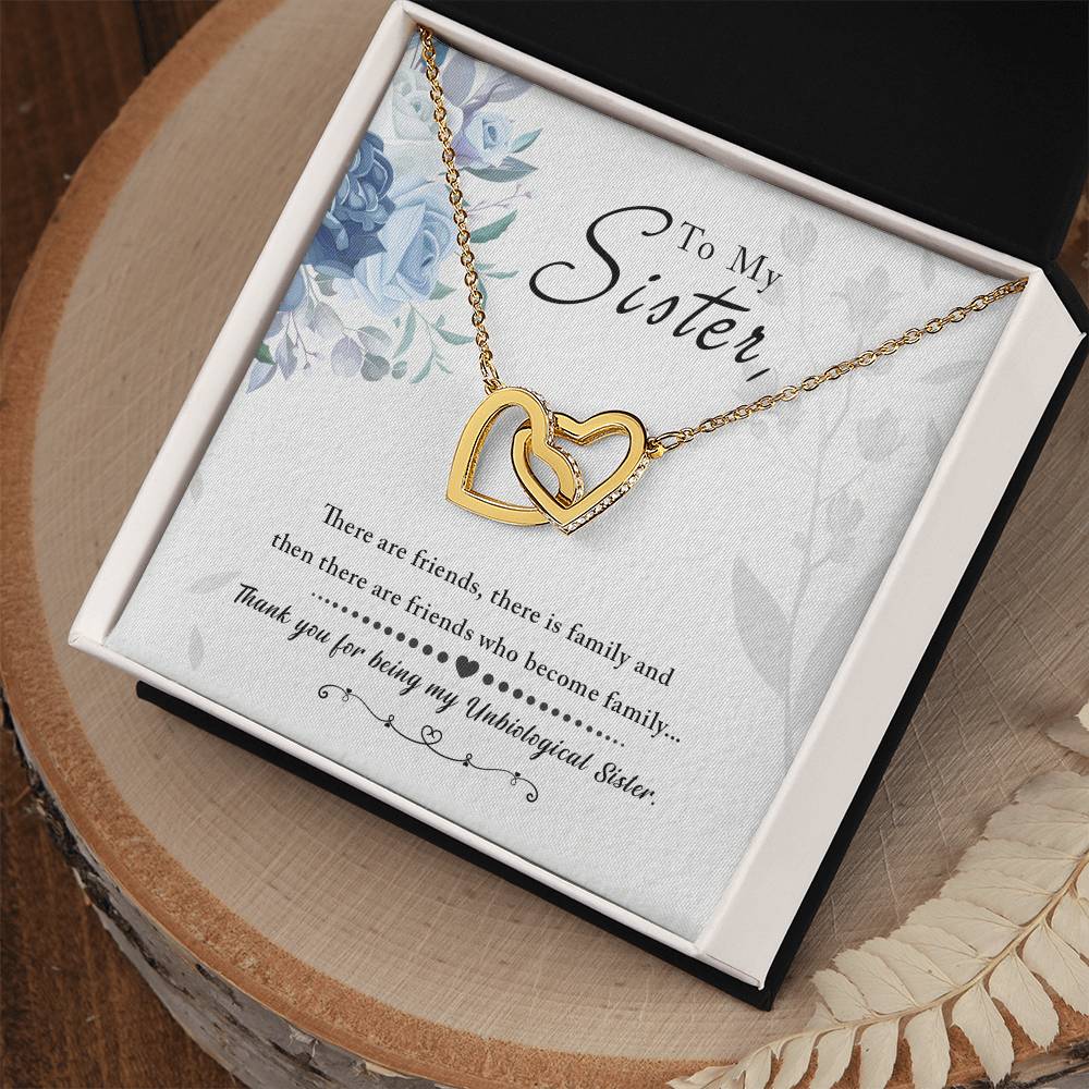 Interlocking Hearts Necklace - To My Sister