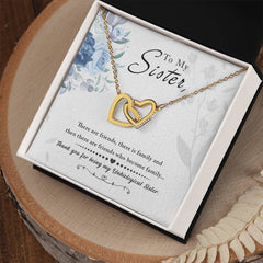 Interlocking Hearts Necklace - To My Sister