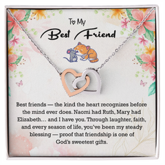 Interlocking Hearts Necklace | To My Best Friend