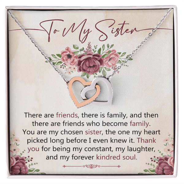 Interlocking Hearts Necklace | To My Sister