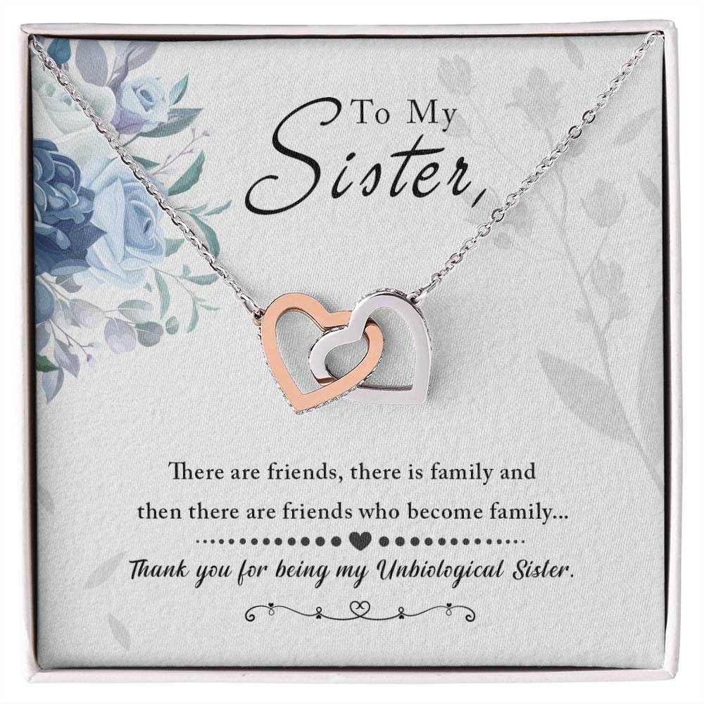 Interlocking Hearts Necklace - To My Sister