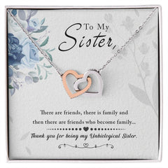 Interlocking Hearts Necklace - To My Sister