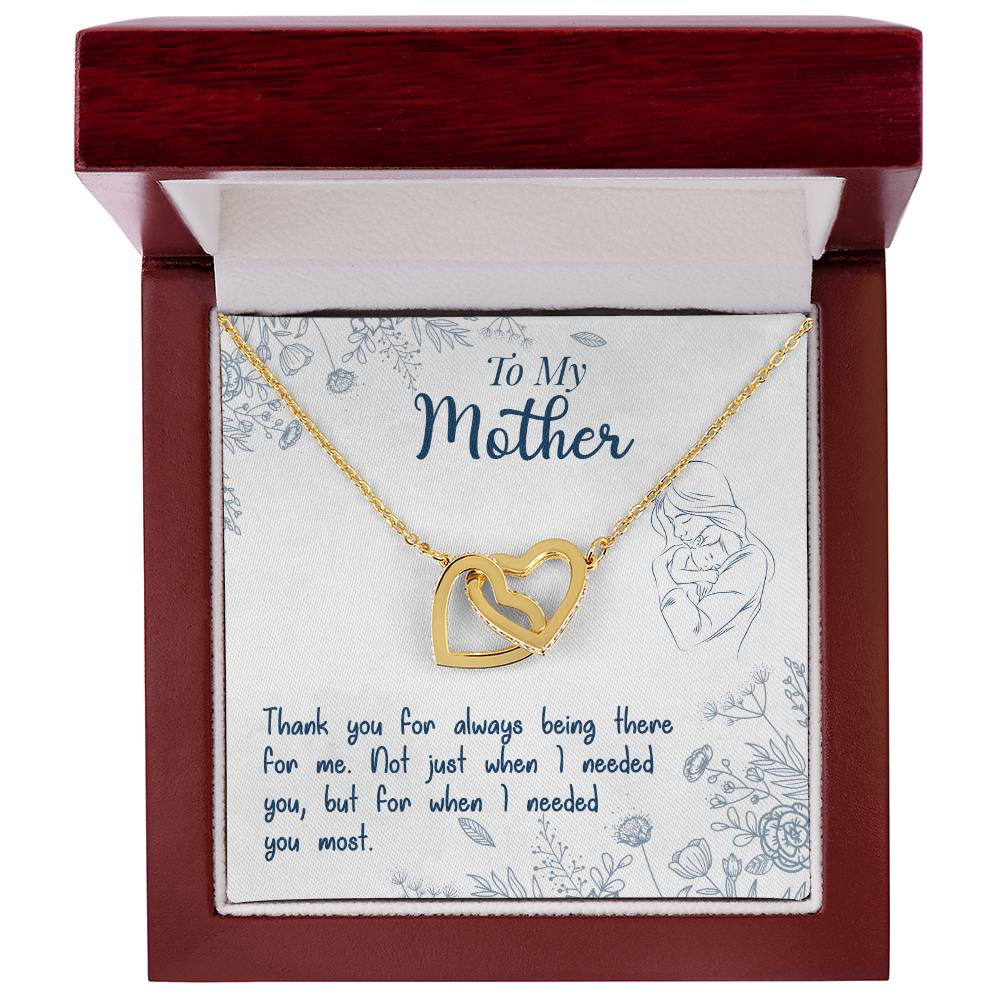 Interlocking Hearts Necklace - Thank You For Always Being There