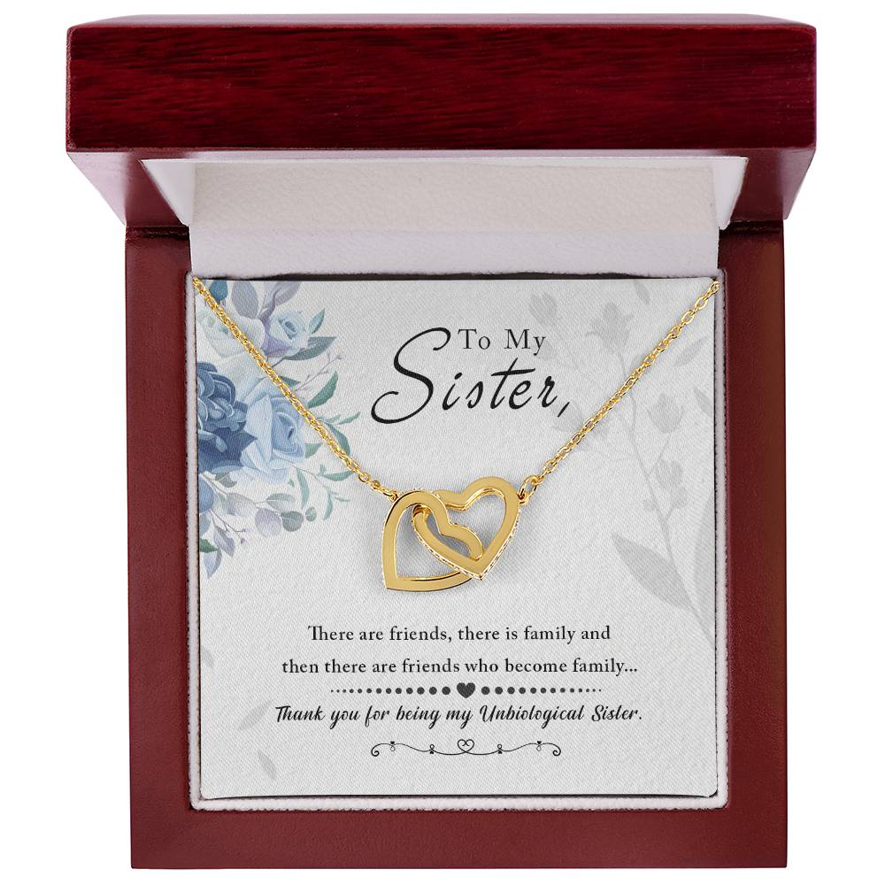 Interlocking Hearts Necklace - To My Sister