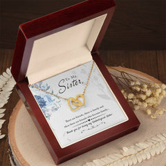 Interlocking Hearts Necklace - To My Sister