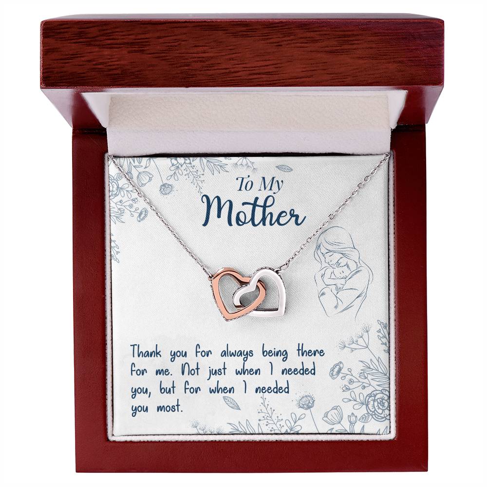 Interlocking Hearts Necklace - Thank You For Always Being There