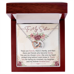 Interlocking Hearts Necklace | To My Sister