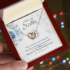 Interlocking Hearts Necklace - To My Sister