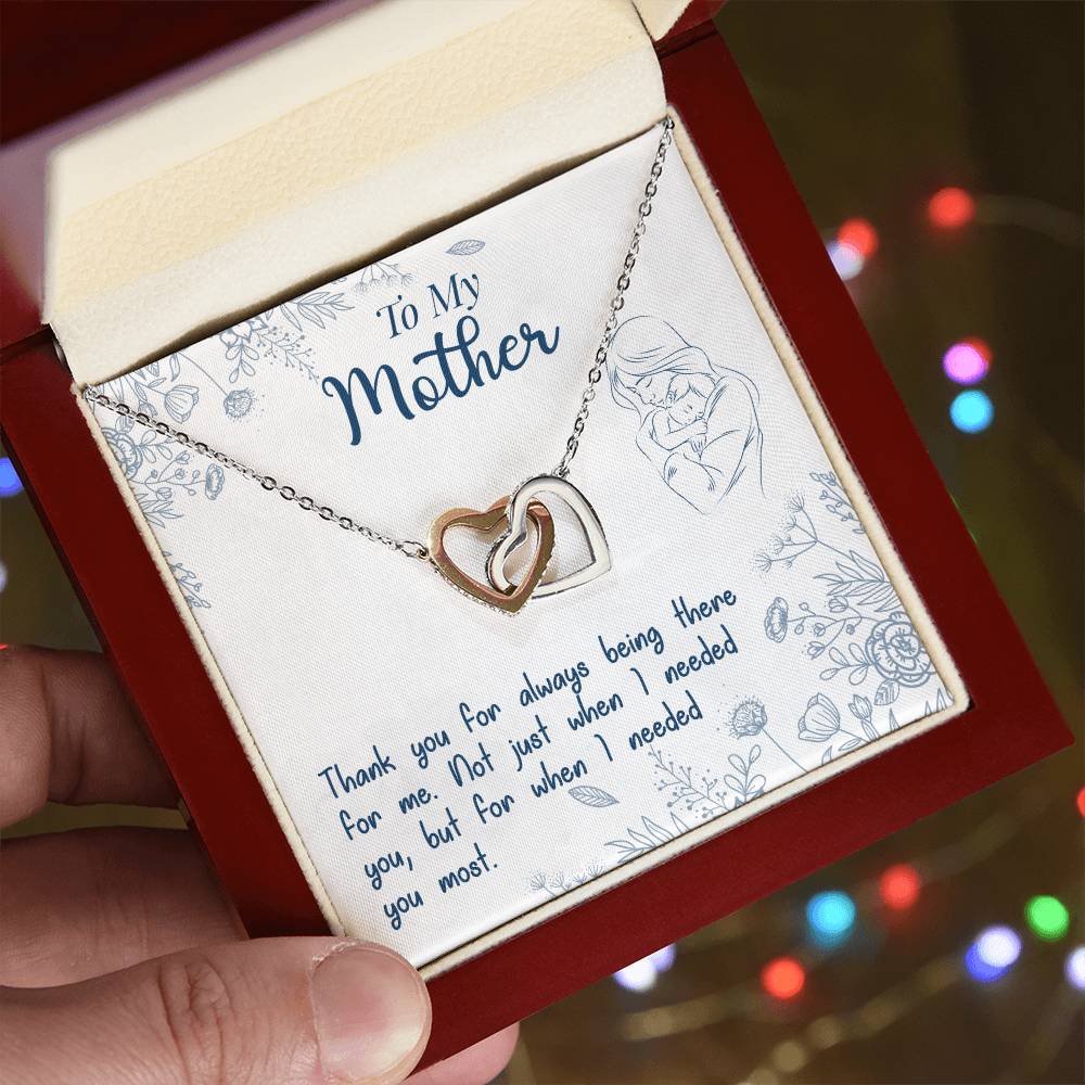 Interlocking Hearts Necklace - Thank You For Always Being There