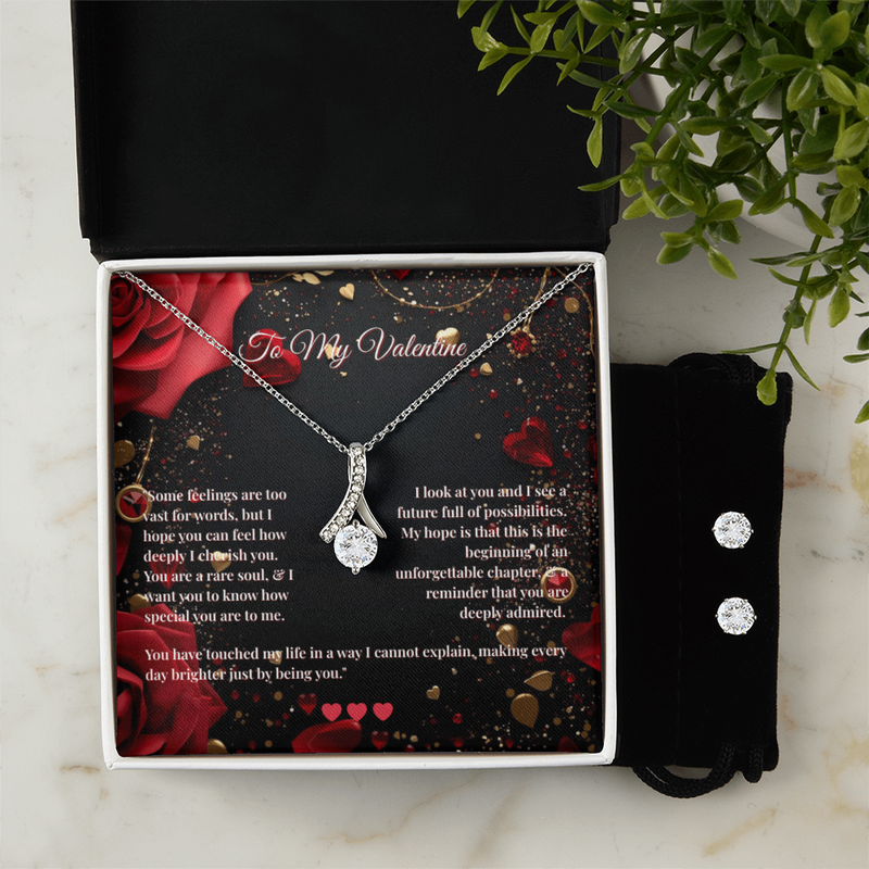 Alluring Beauty Necklace and Earring SET - To My Valentine #2